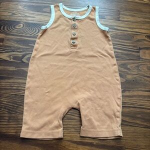 Wild Wawa organic cotton sz 2-3y Sleeveless Button-Up Romper